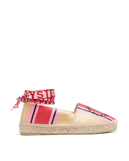 Stella McCartney Pink Gaia Raffia Espadrilles