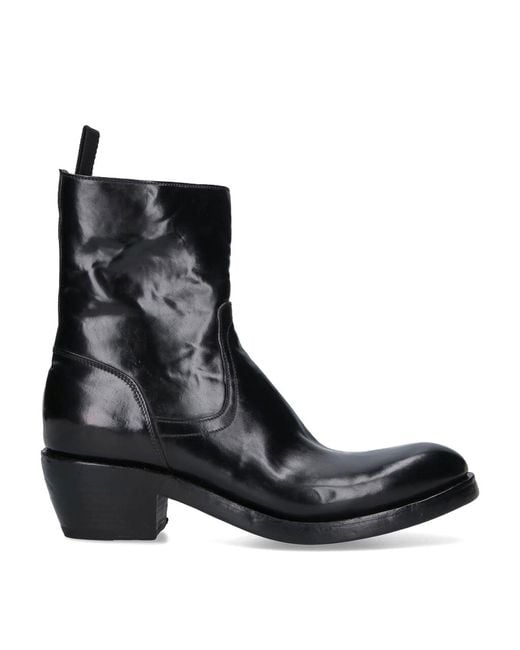 Premiata Black Calfskin Ankle Boots for men