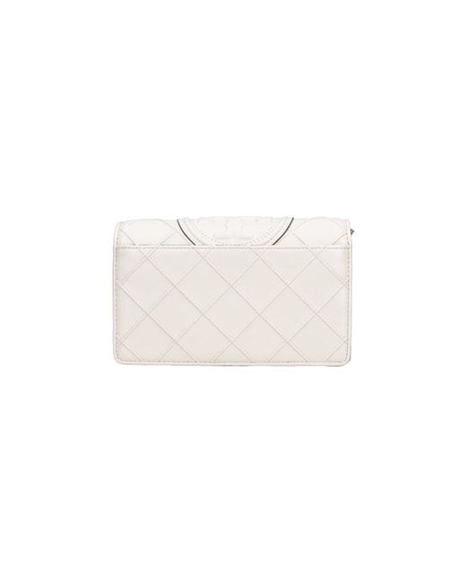 Tory Burch White Fleming Chain Wallet