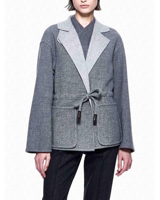 Giorgio Armani Gray Drawstring Jacket