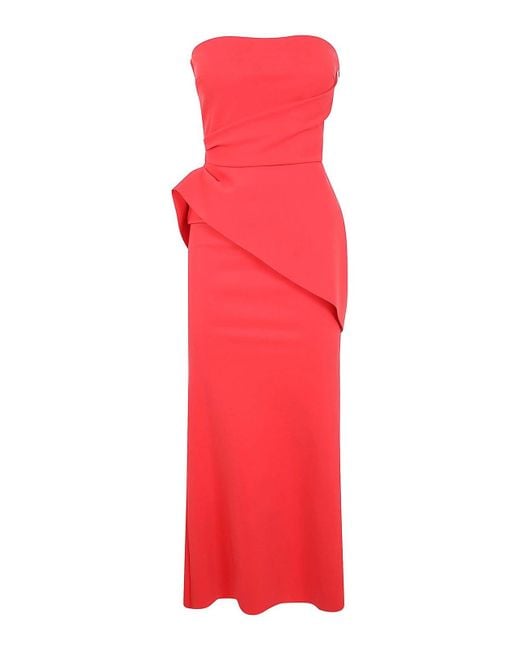 La Petite Robe Di Chiara Boni Red Taro Long Zp Jersey Long Dress