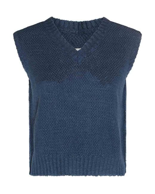 Maison Margiela Blue Cashmere Knitwear