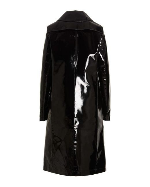 Raf Simons Black Logo Trench Coat