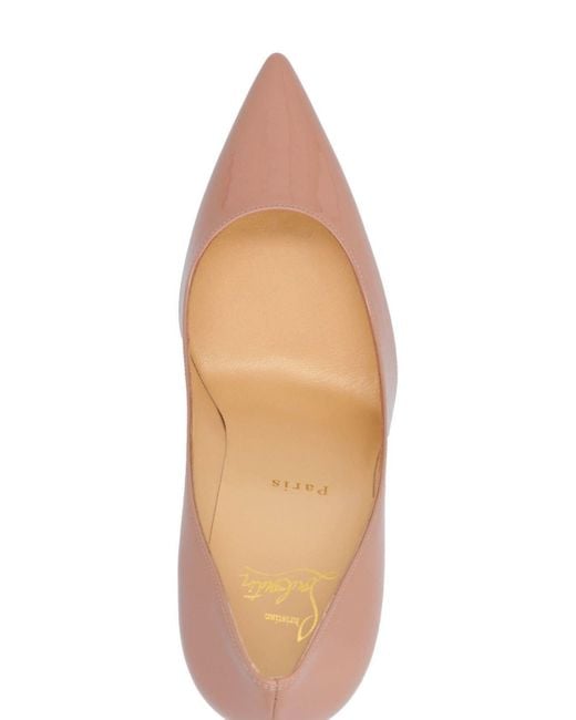 Décolleté Kate 100 Vernice Color Nude di Christian Louboutin in Pink