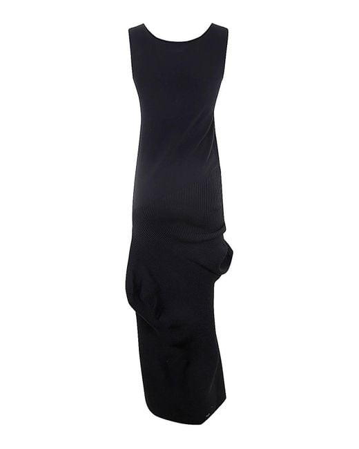 Issey Miyake Blue Asymmetric Sleeveless Dress