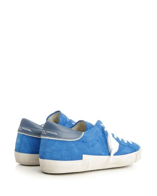 Philippe Model Blue Prsx Sneaker Calf Leather for men