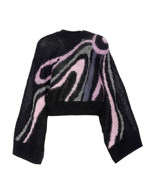 Emilio Pucci Black Marble Texture Sweater