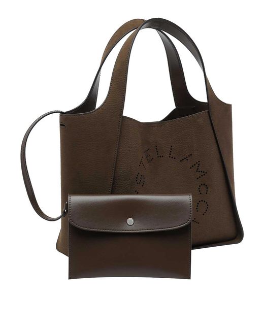 Stella McCartney Brown Moka Stella Logo Tote Bag
