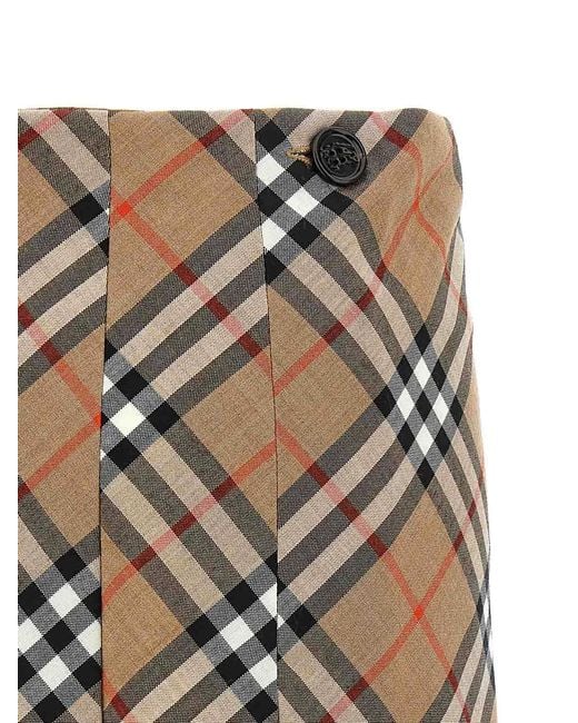 Burberry Brown Kilt Skirt