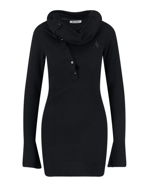 The Attico Black Mini Logo Dress