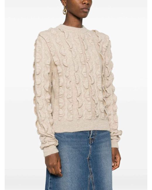 Moschino Natural Chunky Cable Knit Jumper