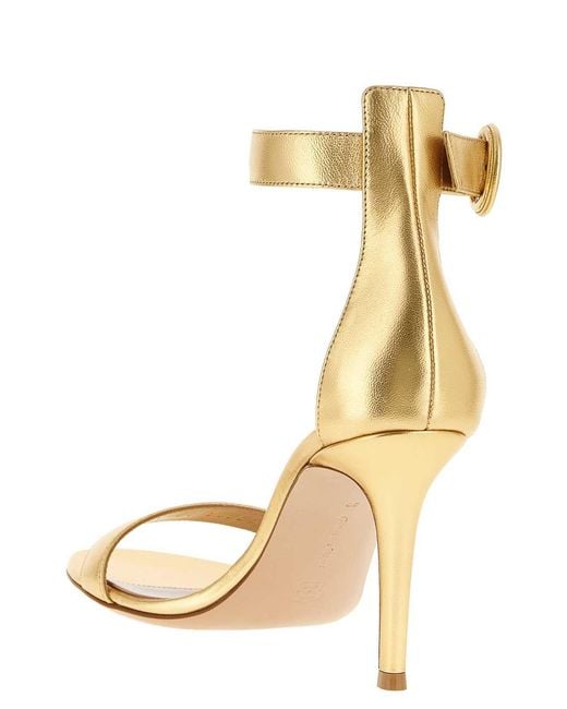 Gianvito Rossi Metallic Portofino Sandals