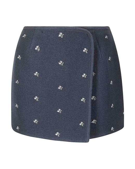 Rier Blue Walker Mini Skirt