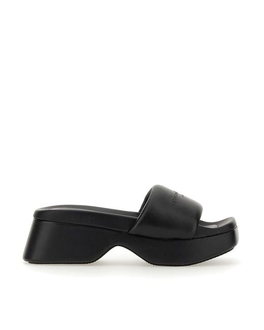 Alexander Wang Black Chic Logo Sandal For