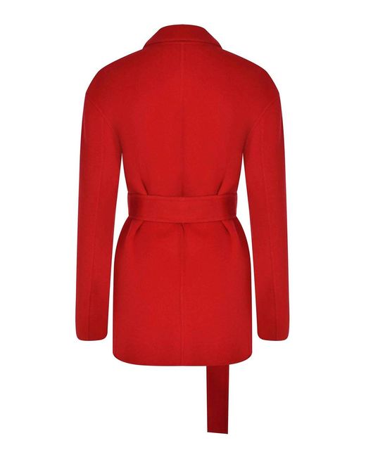 Alberta Ferretti Red Jacket Made Of A Wool And Cashmere