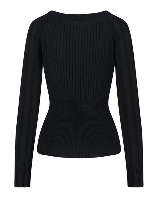 Balmain Black Button Sweater