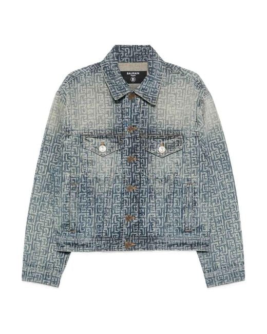 Balmain Blue Denim Jacket for men