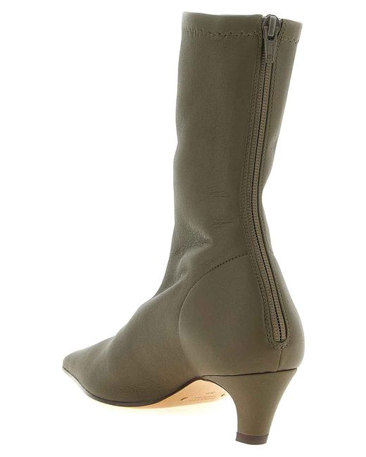 Khaite Green Arizona Ankle Boots