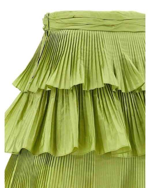 Valentino Garavani Green Skirt Velentino Taffet