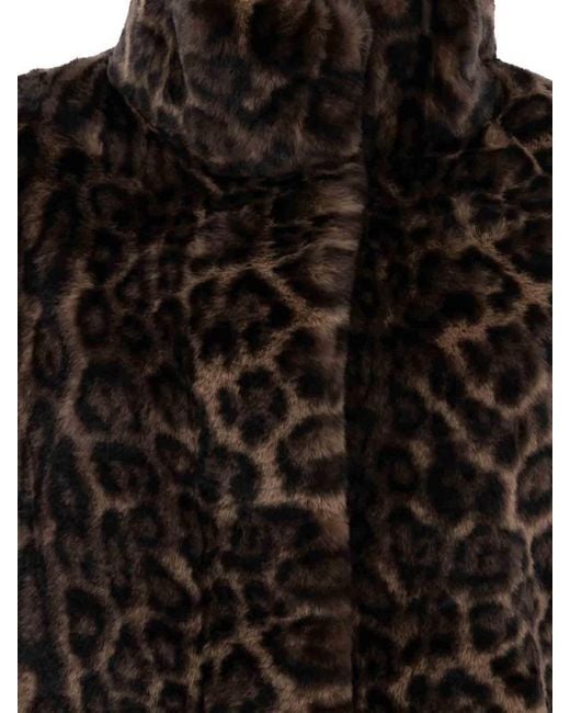Apparis Black Blair Leopard Coat