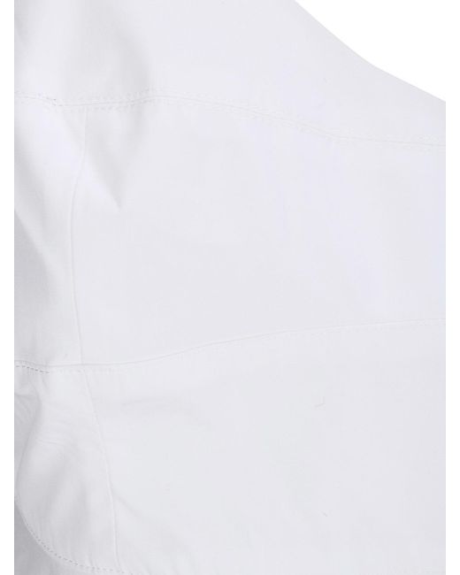 Rohe White Bustier Peplum Top