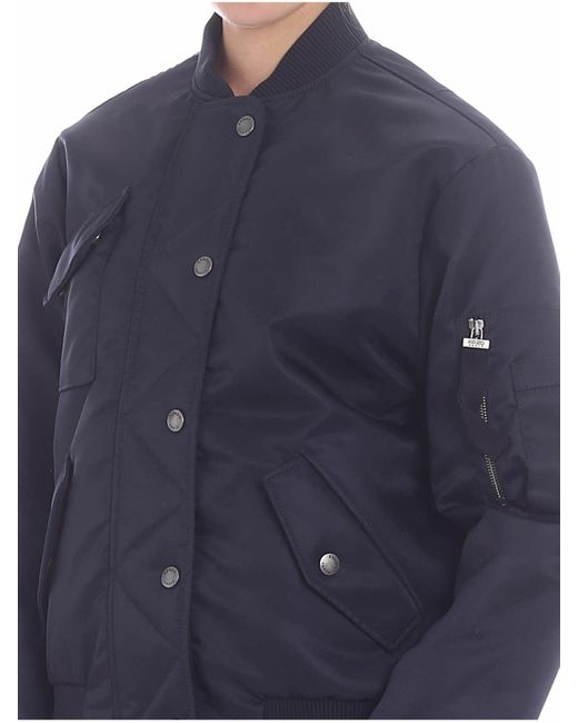 KENZO Blue Tech Fabric Bomber Jacket