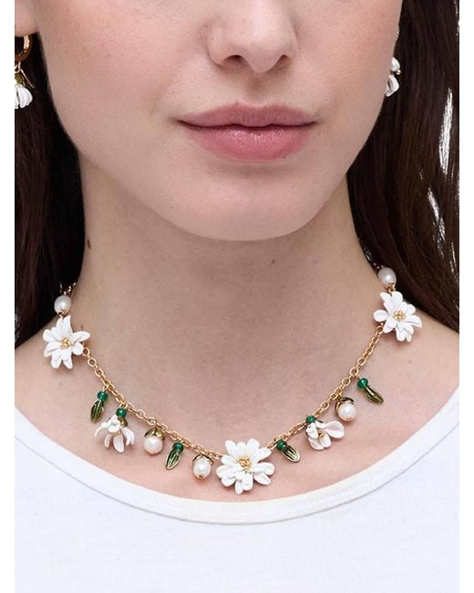 Marc Jacobs Natural The Rooted Daisy Necklace With Flowers
