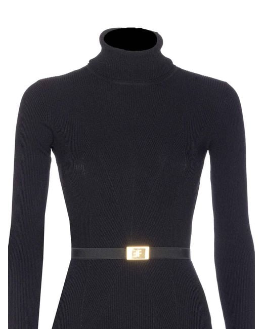 Elisabetta Franchi Blue Knitted Dress
