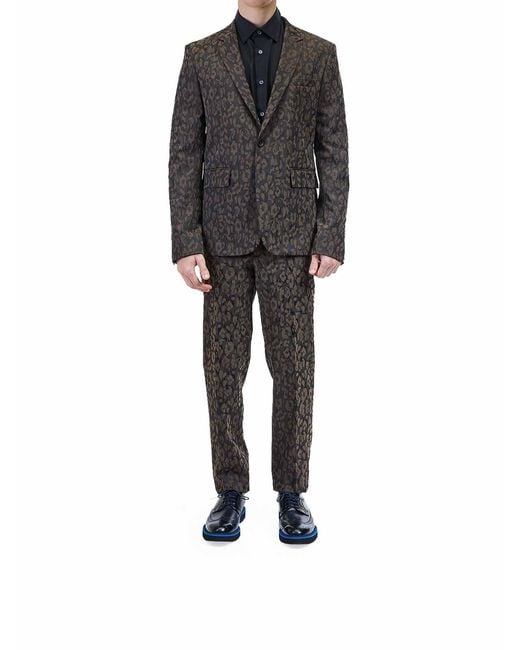 Just Cavalli Gray Completo Animalier for men