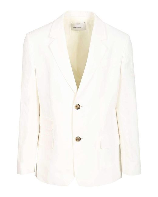 AMI Natural Single-Breasted Jacket for men