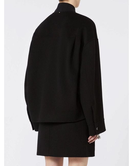Sportmax Black Agora Oversized Bomber Jacket