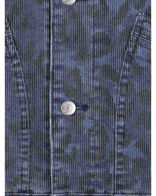 AWAKE NY Blue Leopard Printing Work Jacket for men