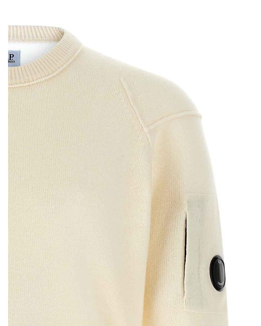 C P Company White Lens Sweater for men