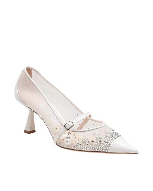 Jimmy Choo White Decollete Aren 65 Tkw