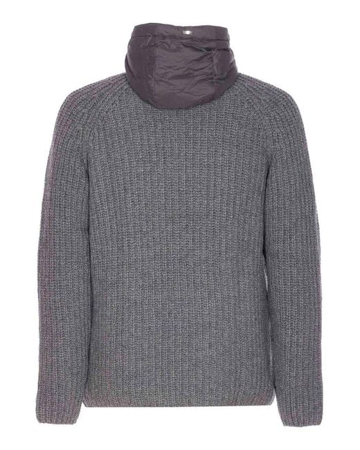 Herno Gray Bomber Zip Closure for men