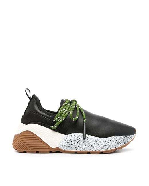 Stella McCartney Green Faux-leather Panelled Sneakers