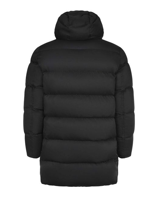 Herno Black Down Jacket Made Of Polyester for men