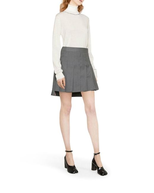 Maison Margiela White Turtleneck Wool Sweater
