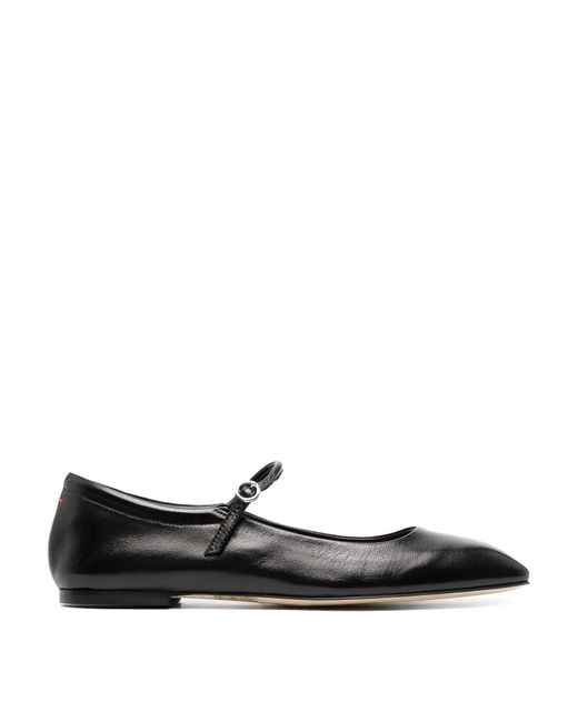 Aeyde Black Uma Nappa Leather Ballerinas