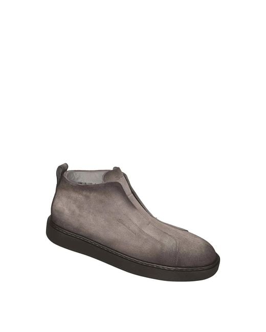 Santoni Brown Ankle Boots for men