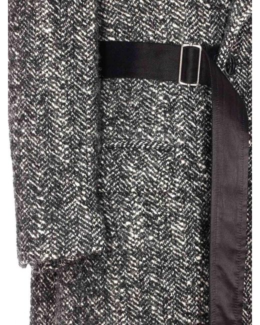Isabel Marant Gray Herringbone Double-Breasted Coat