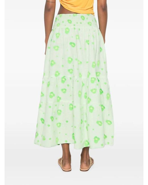 ORSINA Green Animalier Skirt