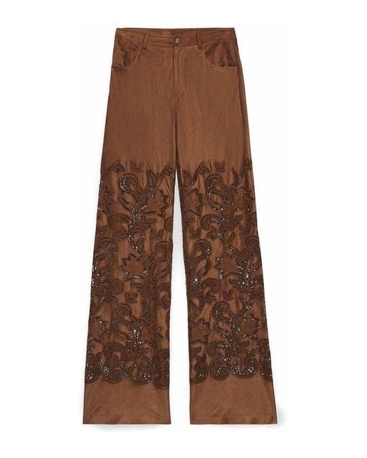 Ermanno Scervino Brown Trousers
