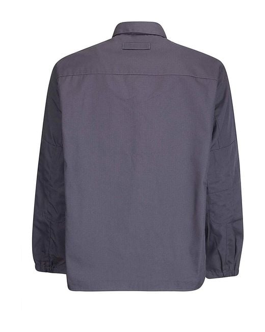 GR10K Blue Piping Ripstop Overshirt for men