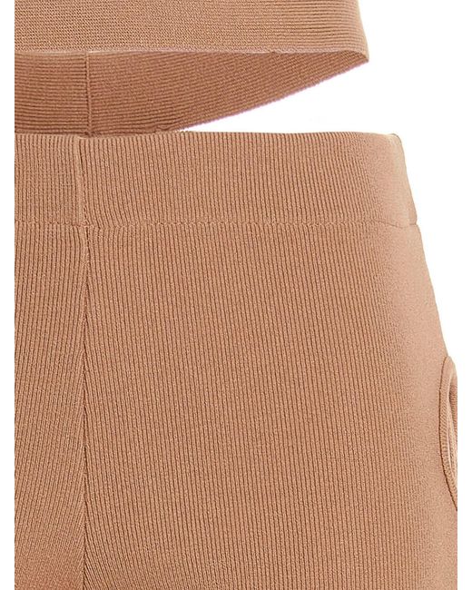 ANDREADAMO Natural Cut-Out Laces Pants