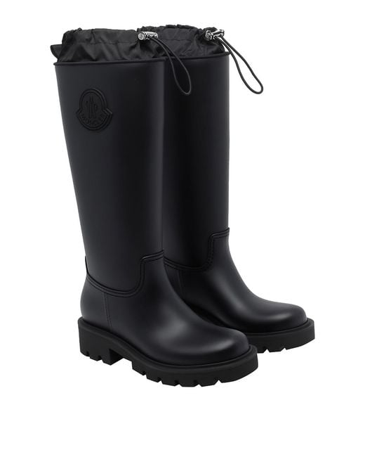 Moncler Black Kickstream High Rain Boots