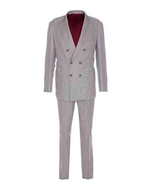 Brunello Cucinelli Gray Smoking for men