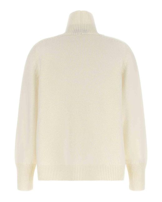 Fabiana Filippi White Knot Pin Sweater