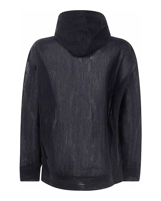 Auralee Black Elastic Sheer Nylon P/O Parka