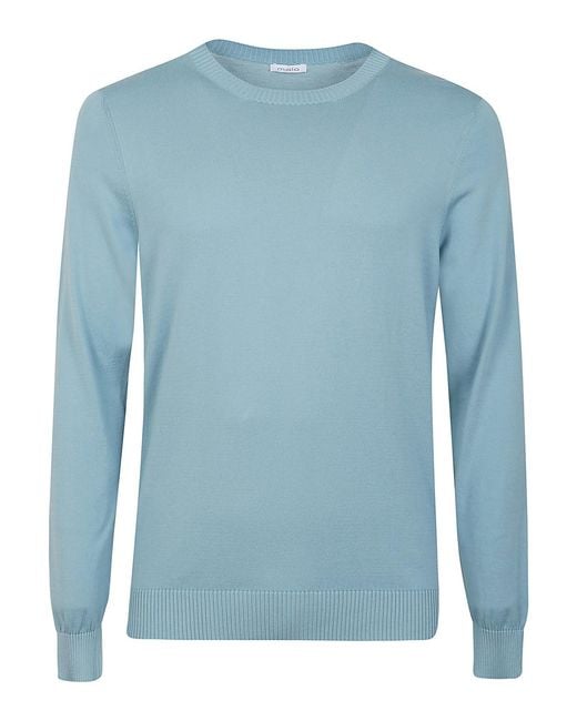 Malo Blue Round-Neck Sweater for men